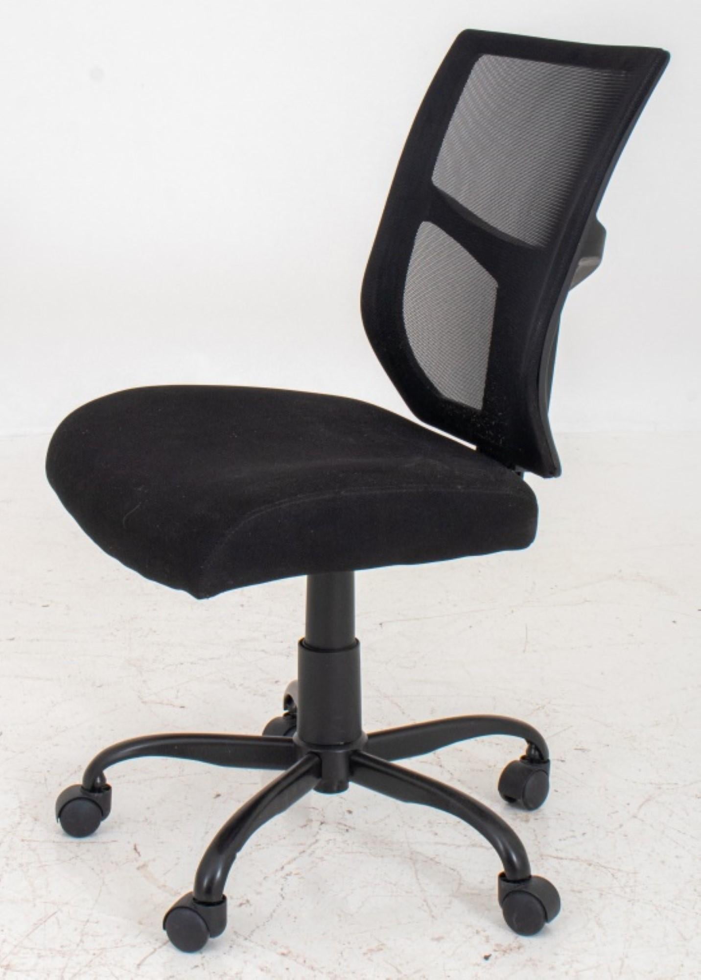 Büro- oder Schreibtischstuhl aus schwarzem Stoff im Angebot 1