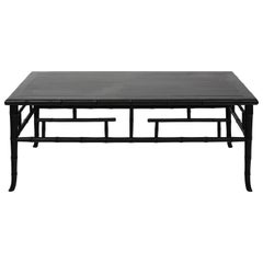 Black Faux Bamboo Coffee Table
