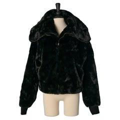 Black faux fur jacket ALEXANDRE VAUTHIER