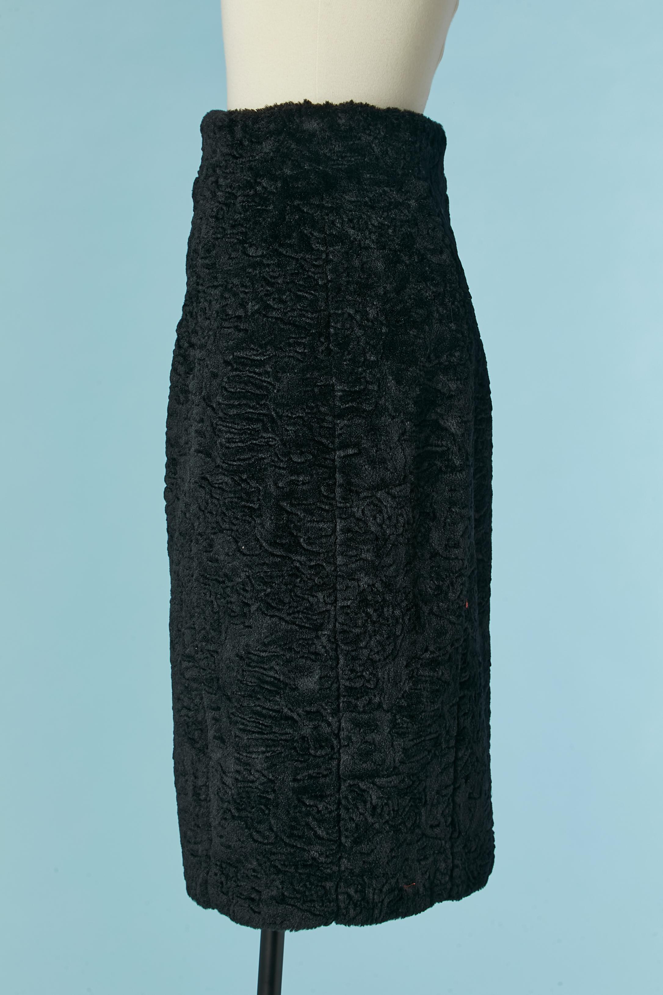 Women's Black Faux fur skirt FENDI 365 for Neiman Markus ( New) For Sale