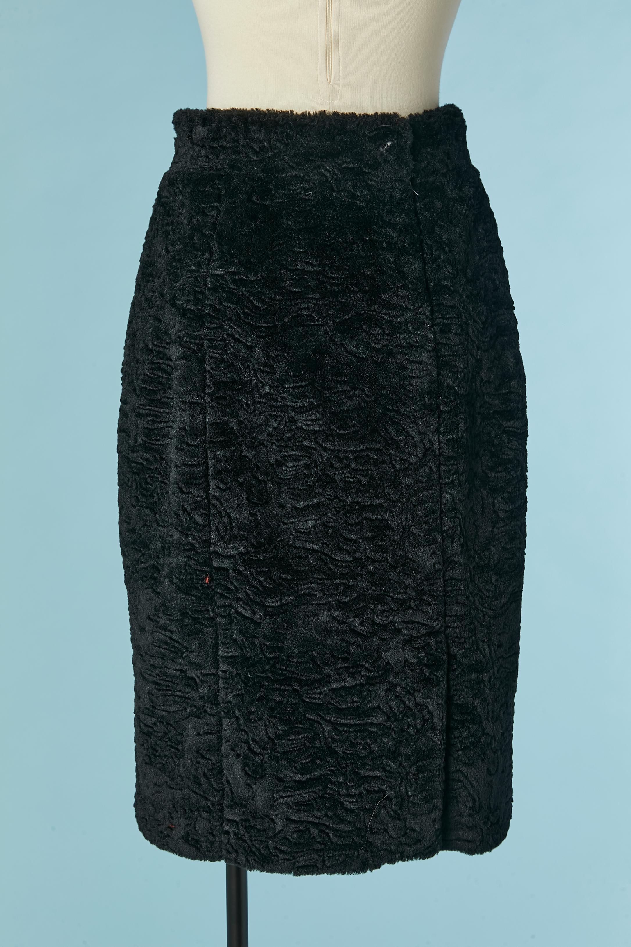 Black Faux fur skirt FENDI 365 for Neiman Markus ( New) For Sale 1