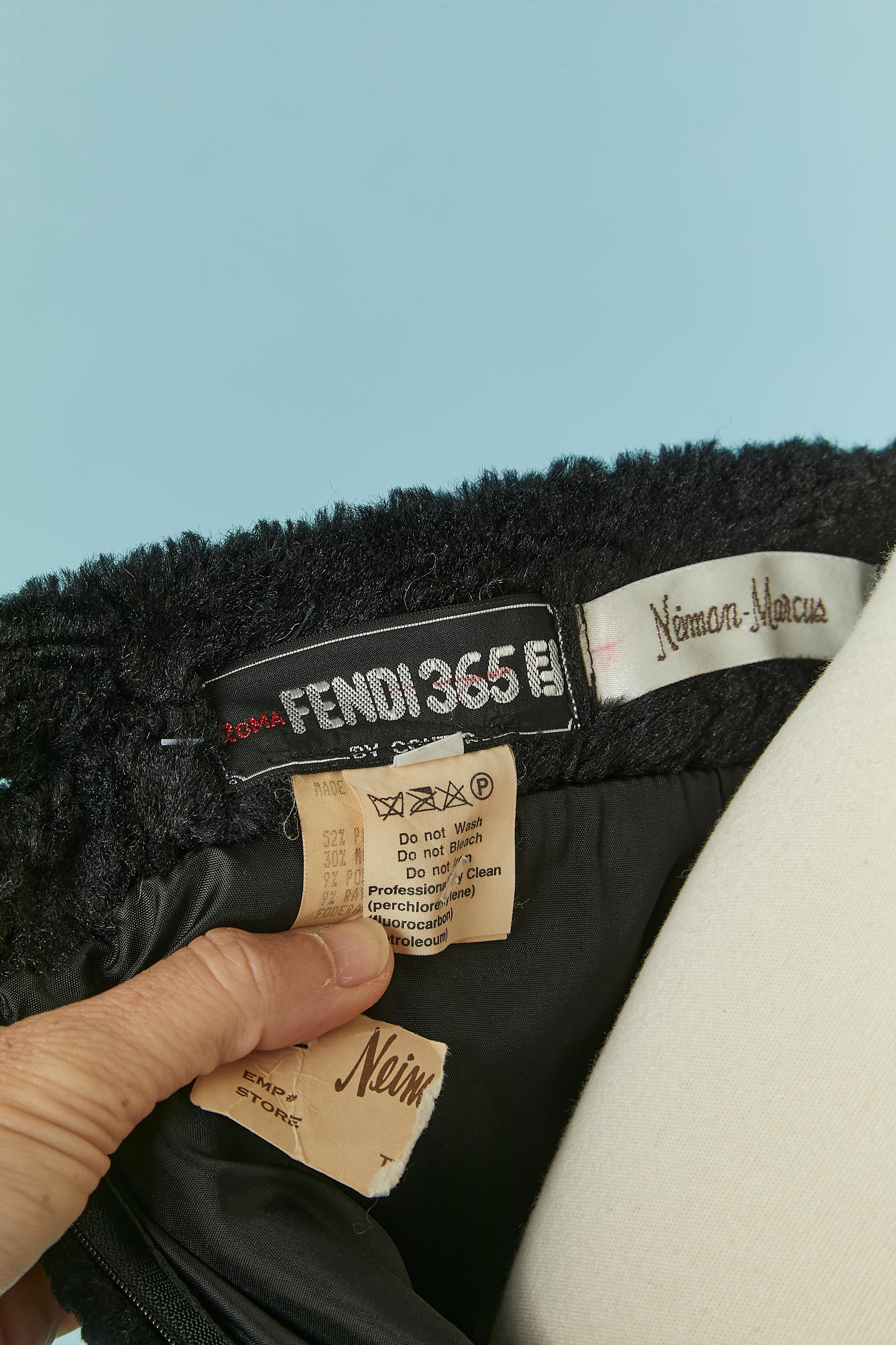 Black Faux fur skirt FENDI 365 for Neiman Markus ( New) For Sale 2