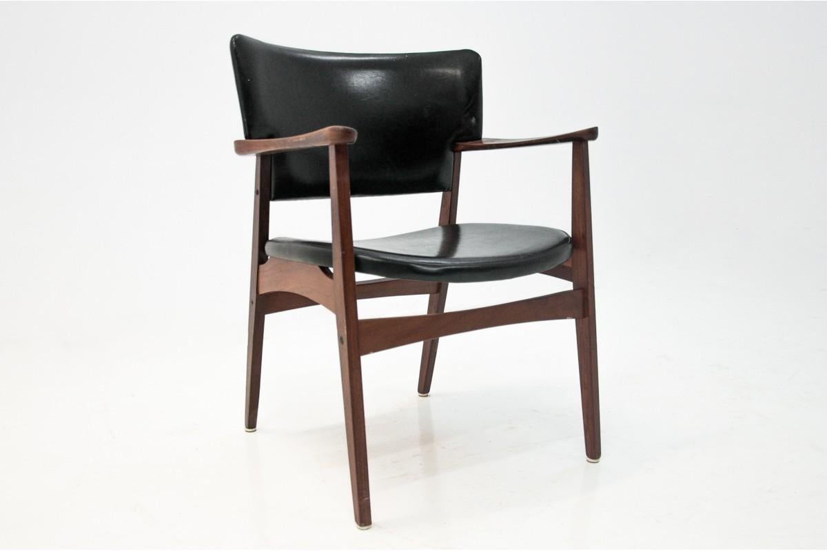 Black Faux Leather Armchair by Eric Kirkegaard, Danish Design, 1960s 1