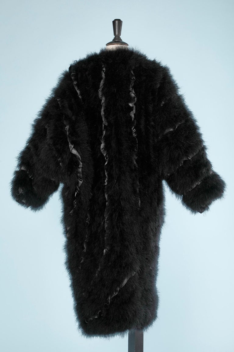 Women's Black feather coat Chantal Thomass  For Sale