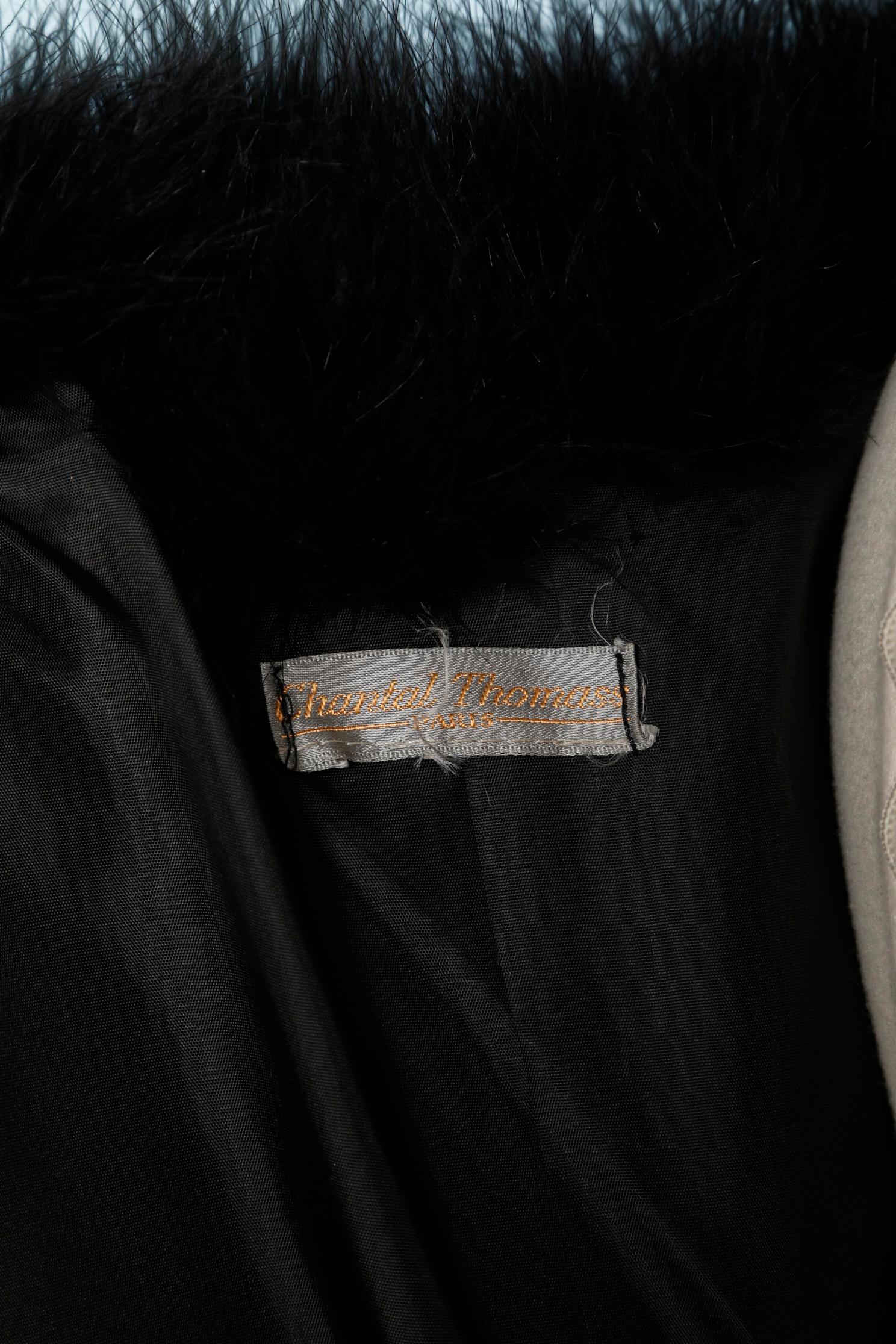 Black feather coat Chantal Thomass In Excellent Condition In Saint-Ouen-Sur-Seine, FR