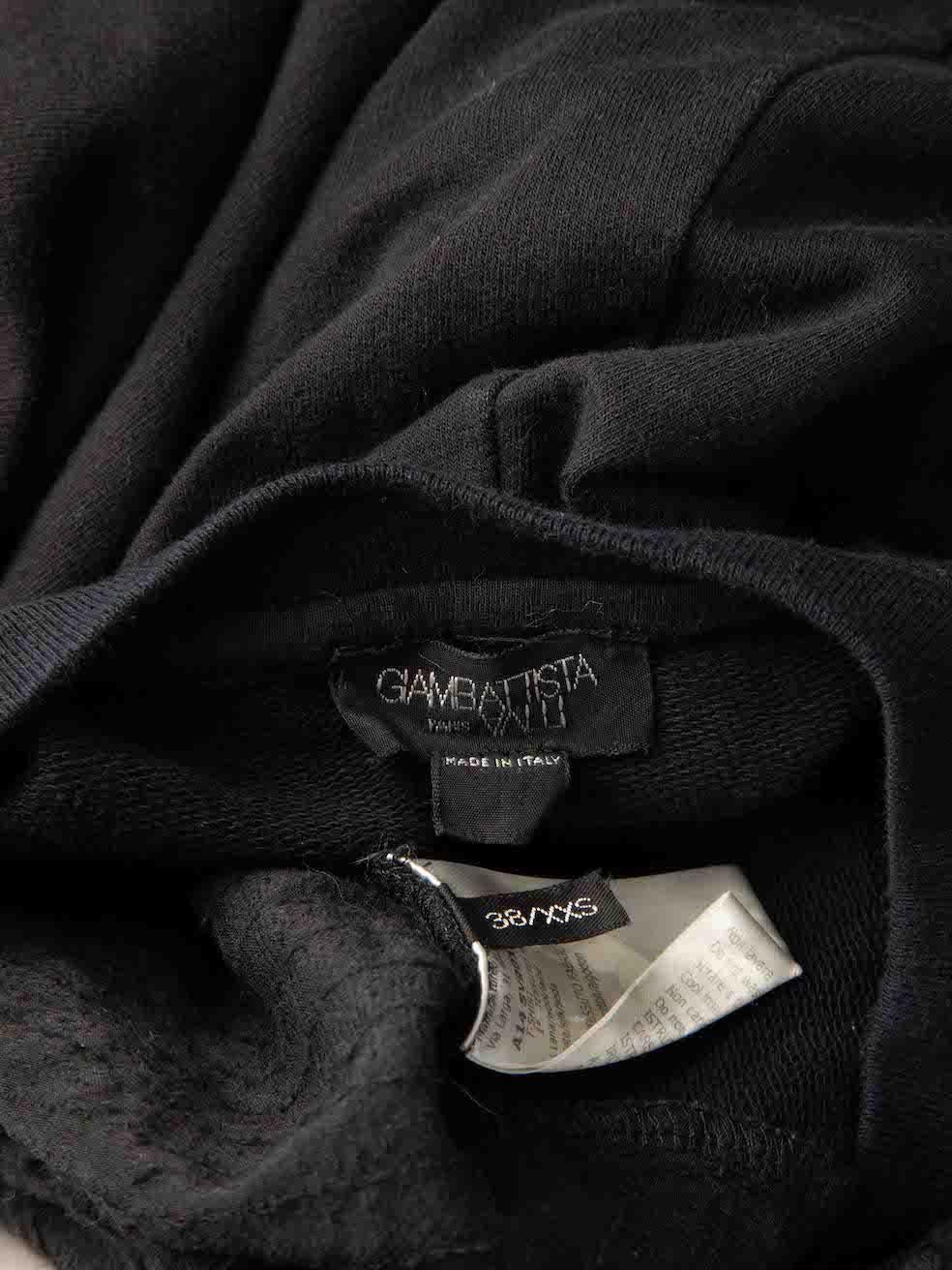 Women's Giambattista Valli Black Felt Layer Sweatshirt Size XS For Sale