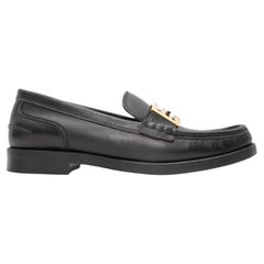 Mocassins en cuir noir Fendi Taille 42