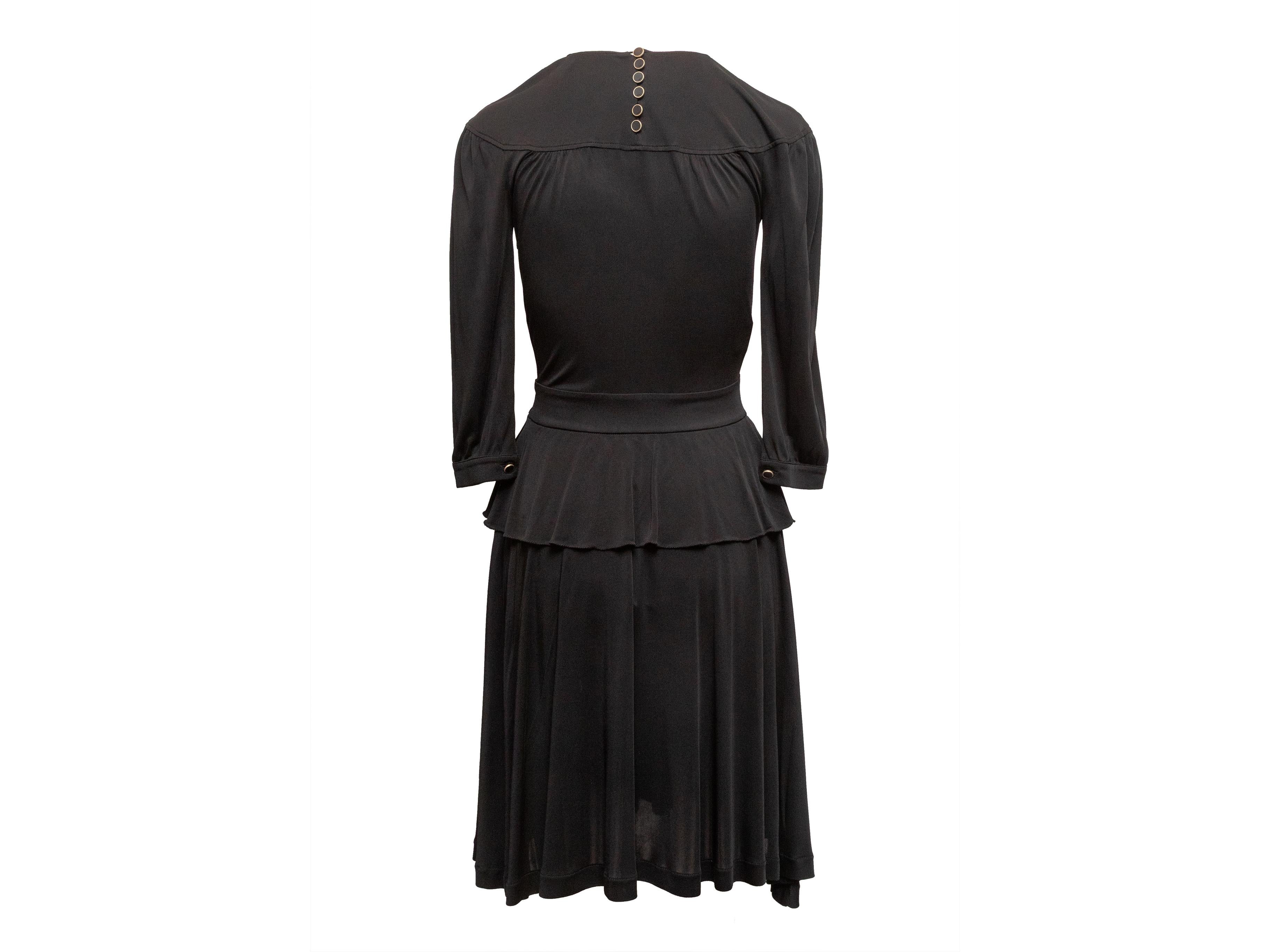 Vestido negro de manga larga Fendi Talla IT 38 Negro en venta