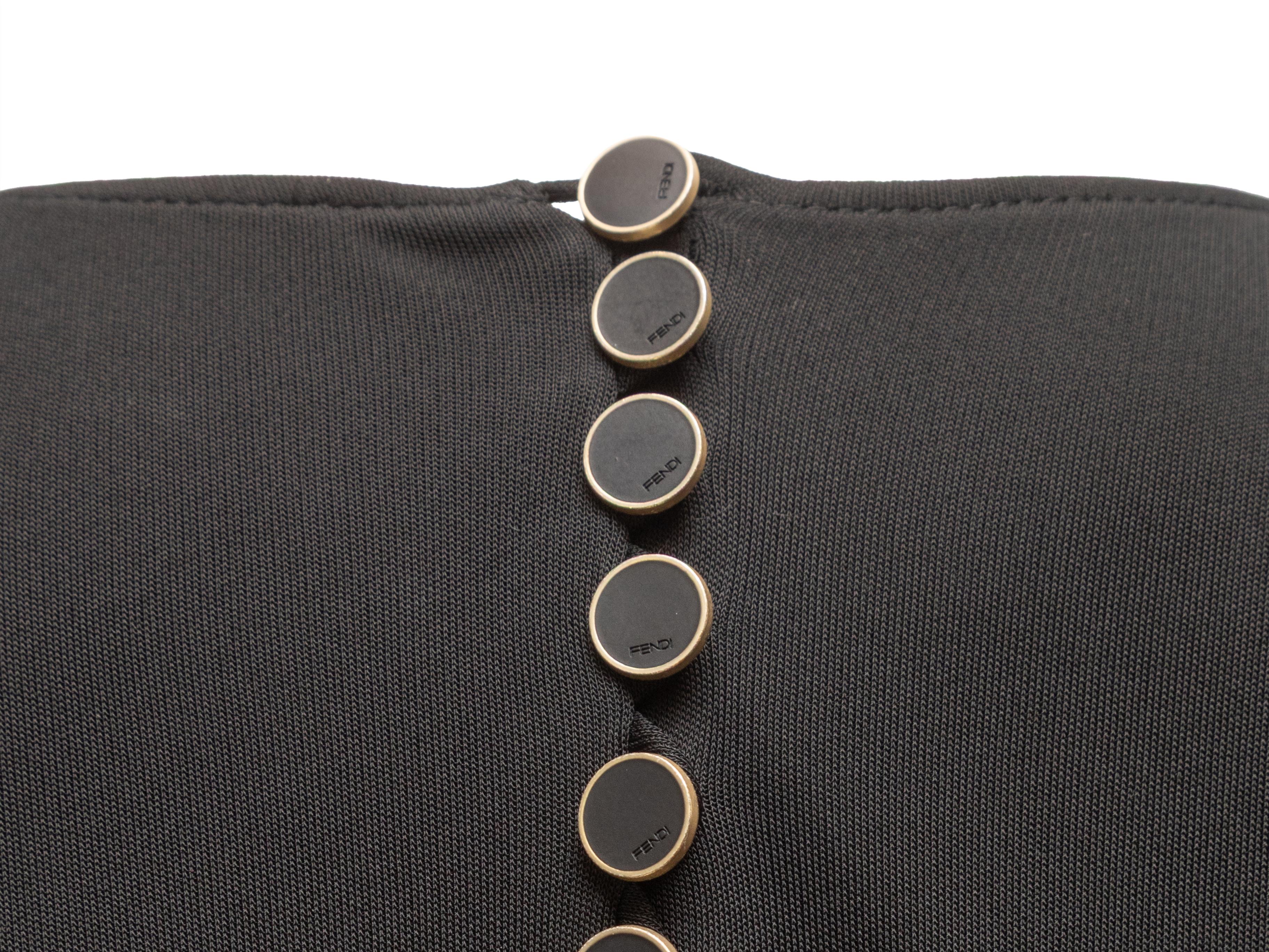 Vestido negro de manga larga Fendi Talla IT 38 en Bueno estado para la venta en New York, NY