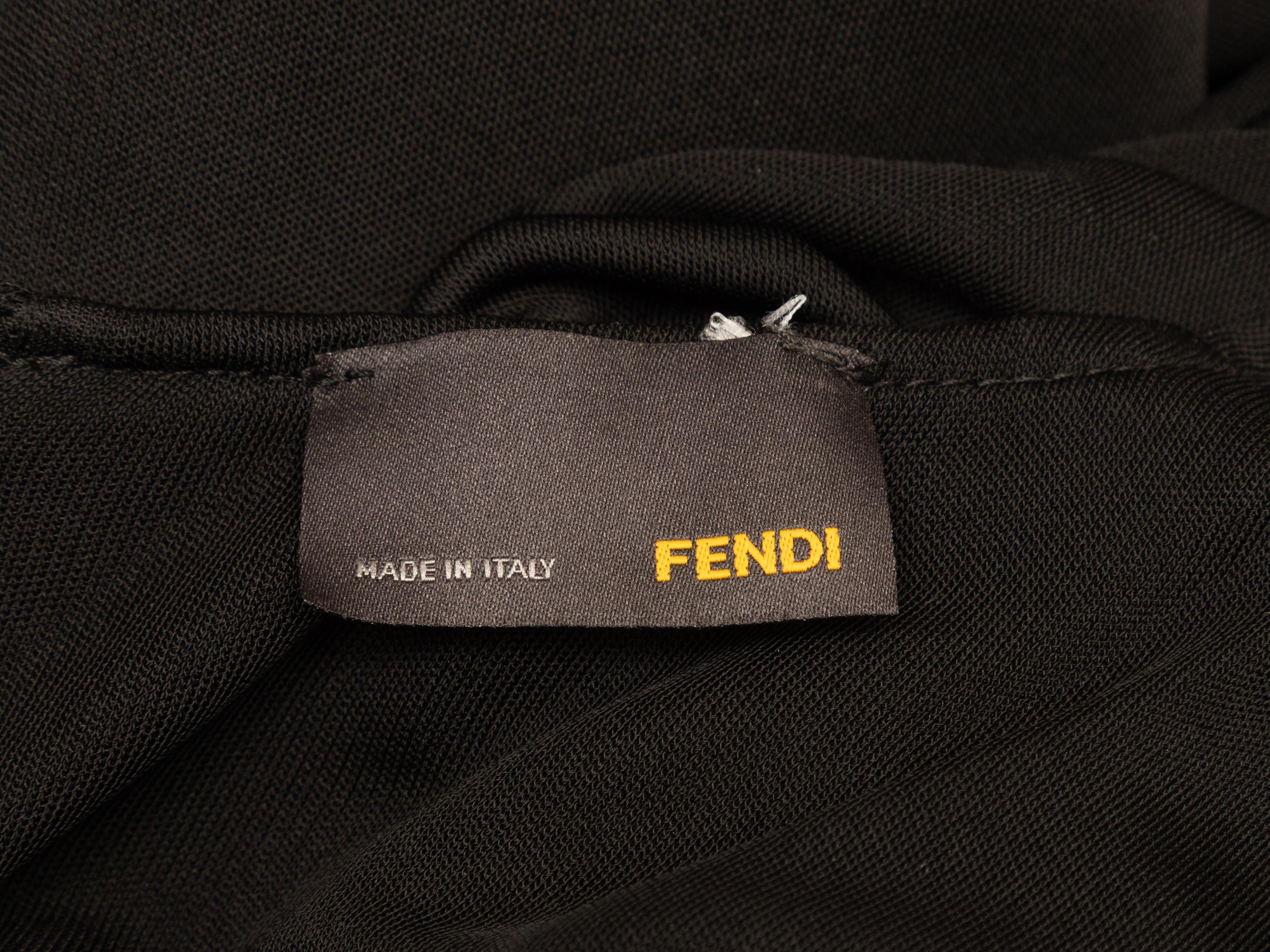Vestido negro de manga larga Fendi Talla IT 38 en venta 1