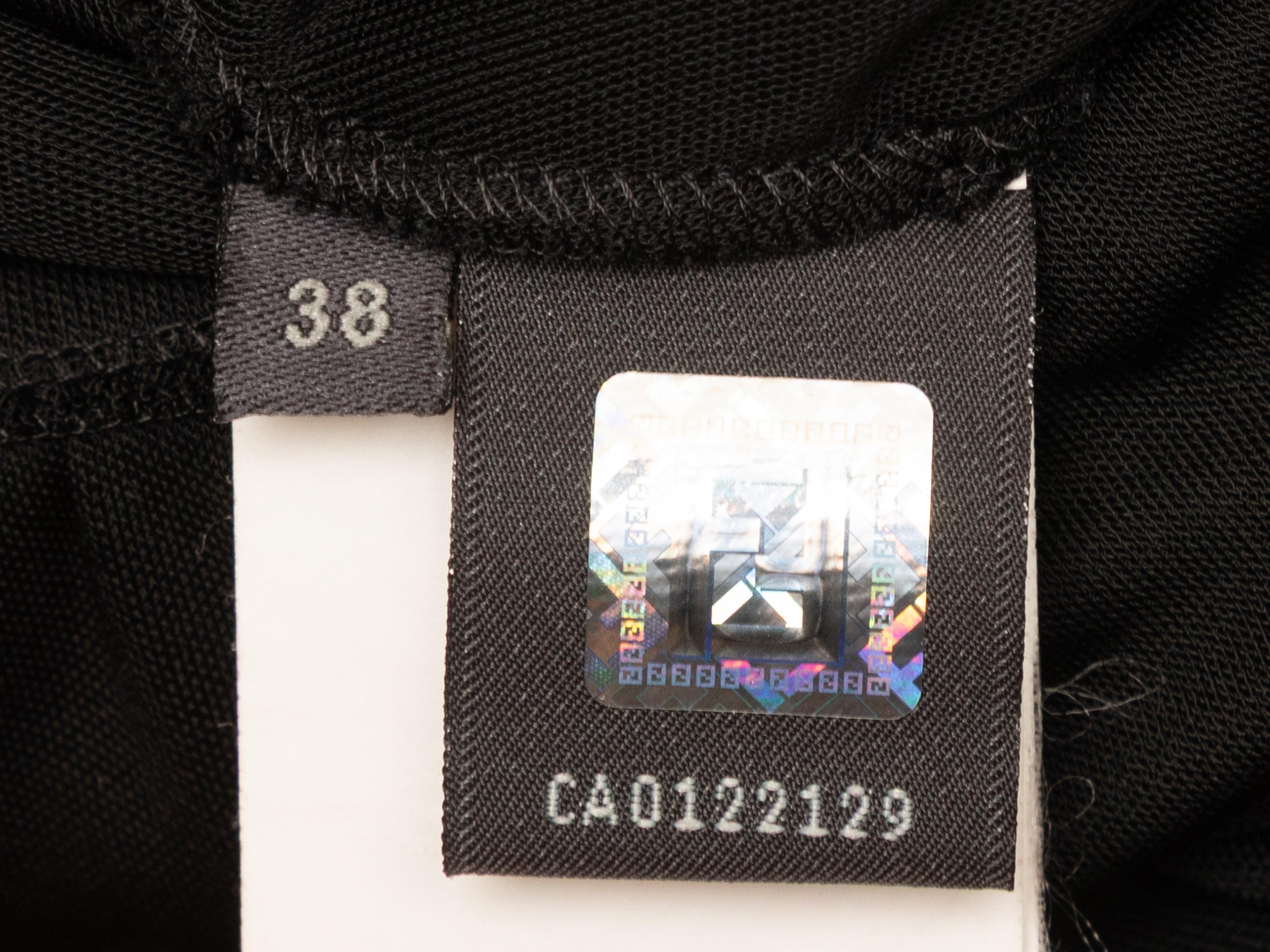 Vestido negro de manga larga Fendi Talla IT 38 en venta 2