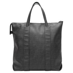 Black Fendi Zucca Leather Tote