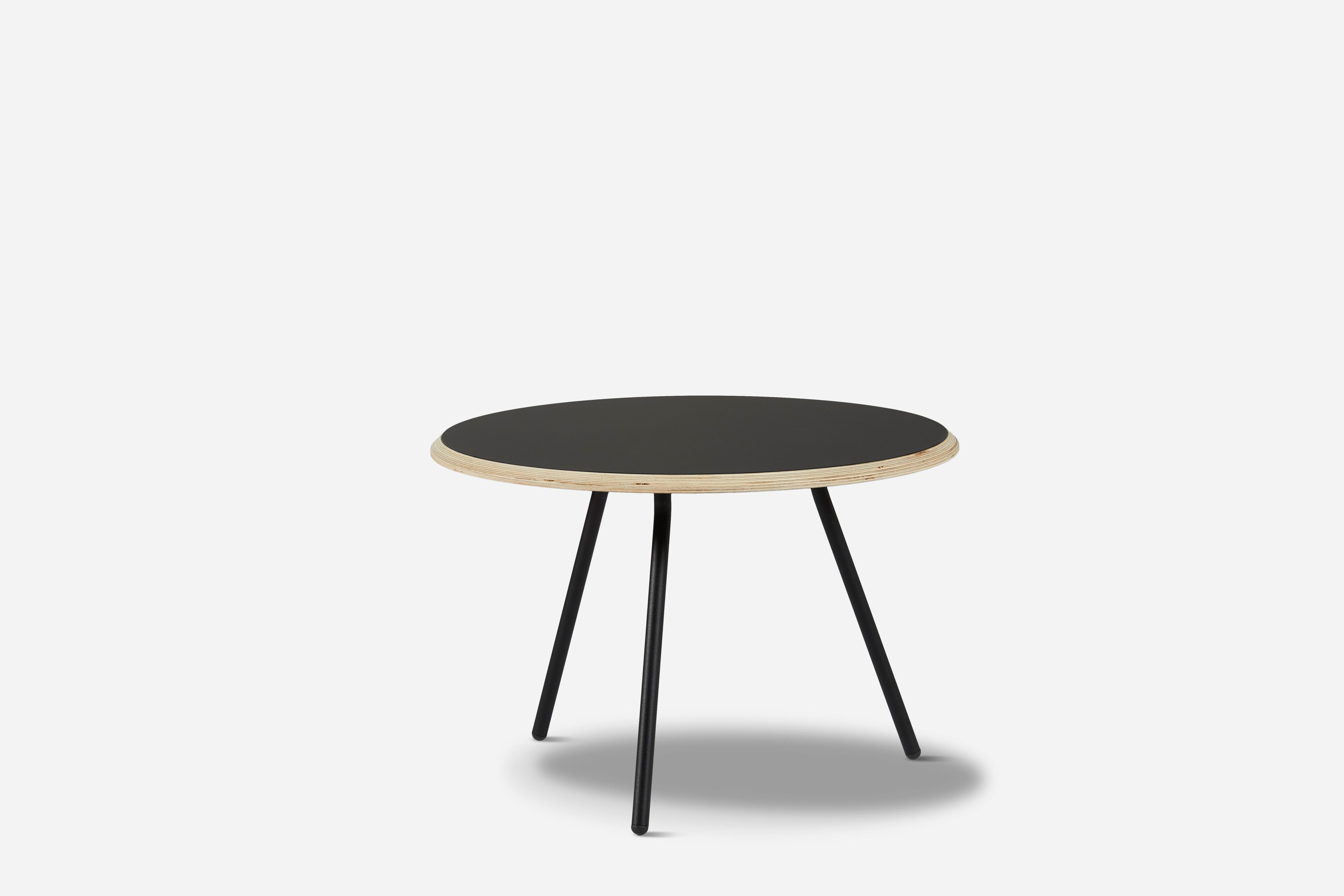 Post-Modern Black Fenix Laminate Soround Coffee Table 60 by Nur Design For Sale