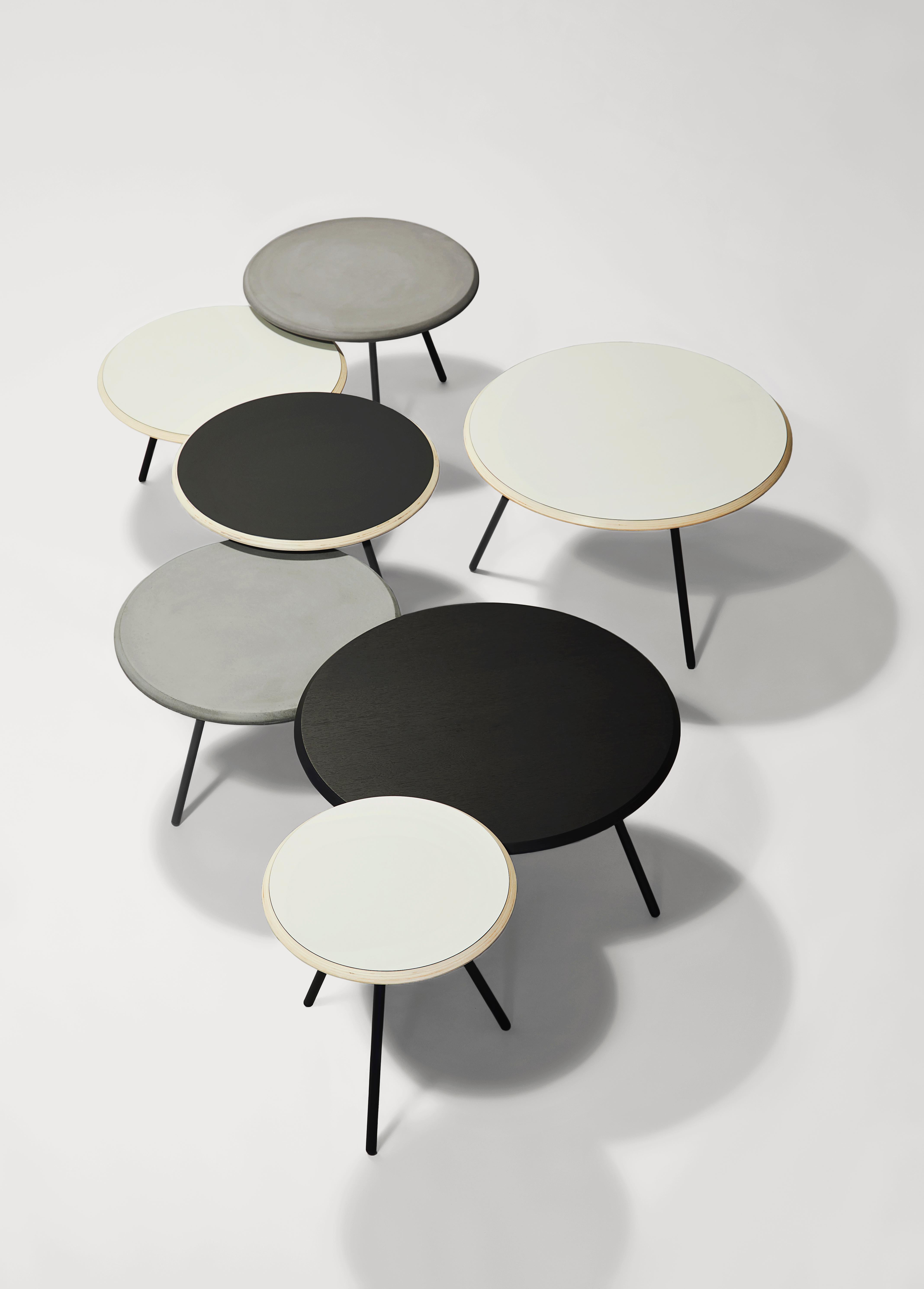 Black Fenix Laminate Soround Coffee Table 60 by Nur Design For Sale 1