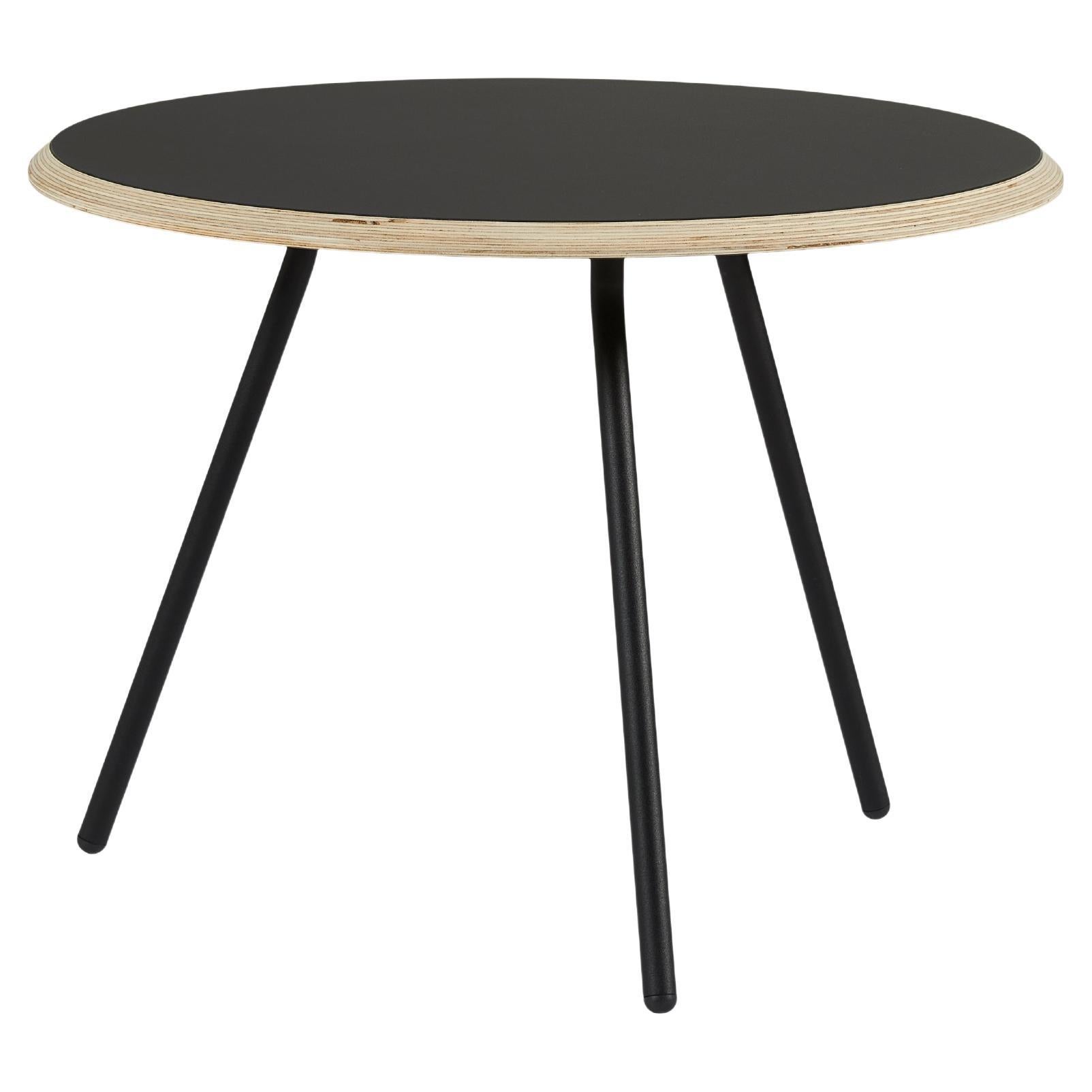 Table basse Fenix en stratifié noir de 60 cm par Nur Design