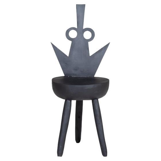 Schwarzer Fester-Stuhl von Pulpo