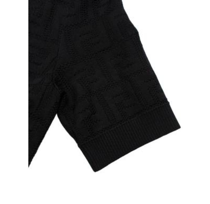 Fendi Black FF Stretch-Knit Top - xxs In Good Condition For Sale In London, GB