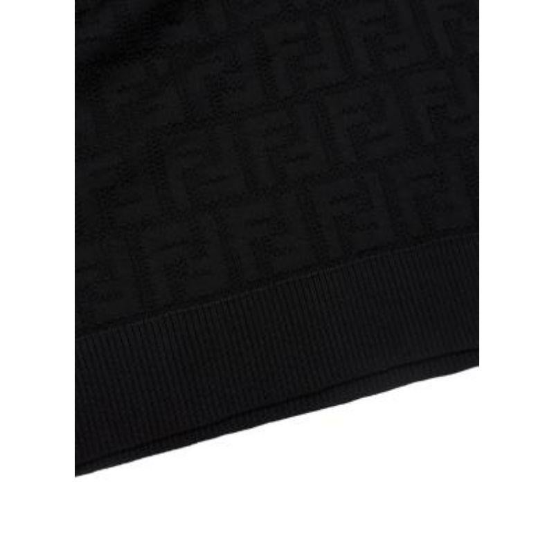 Fendi Black FF Stretch-Knit Top - xxs For Sale 1