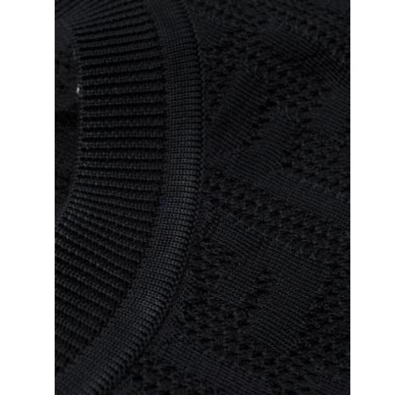 Fendi Black FF Stretch-Knit Top - xxs For Sale 4