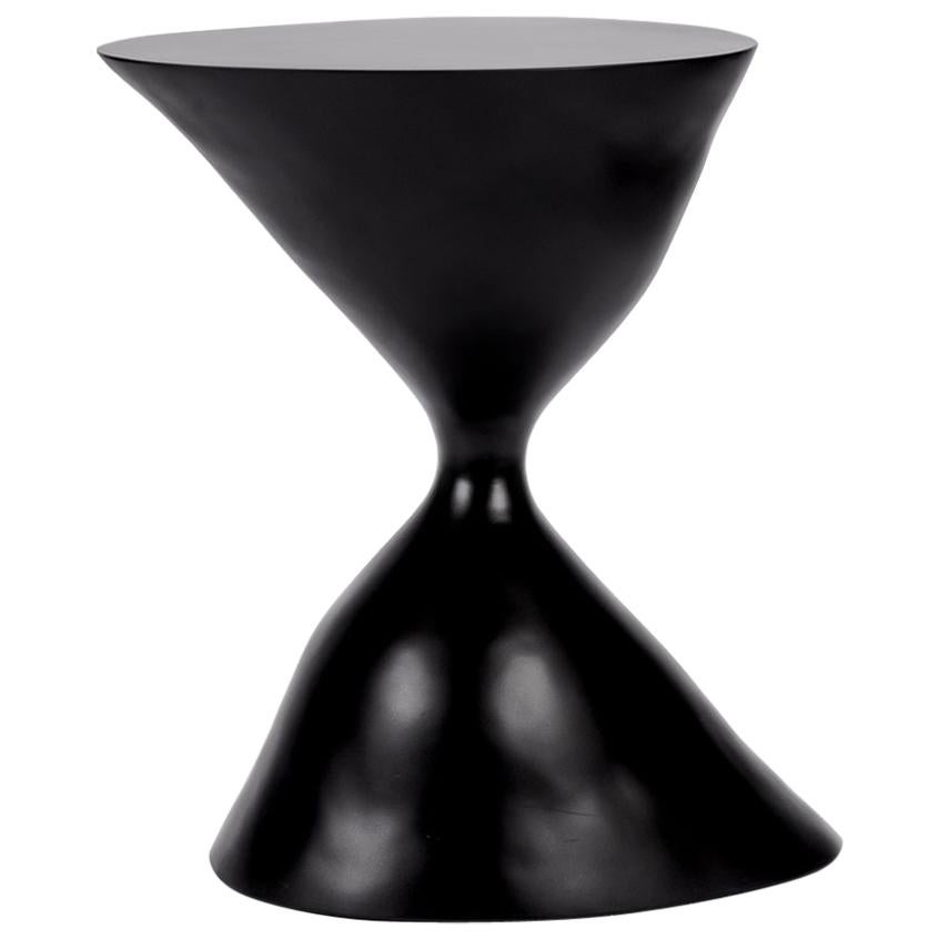 Black Fiberglass Side Table, Verter Turroni