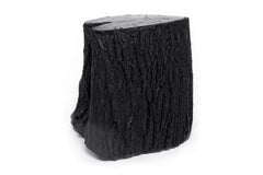 Black Fiberglass "Wood Stump" Table Seat, Imperfetto