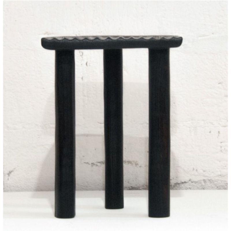 Black fingerprint stool by Victor Hahner
Each piece is unique, handmade by the designer and signed
Dimensions: W 39,5 x D 27 x H 49 cm
Materials: burned / waxed white ash

Also available: white and blue fingerprint stool.

Victor Hahner is a