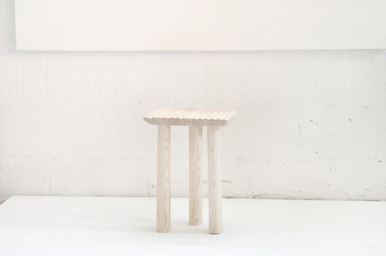 Contemporary Black Fingerprint Stool by Victor Hahner For Sale