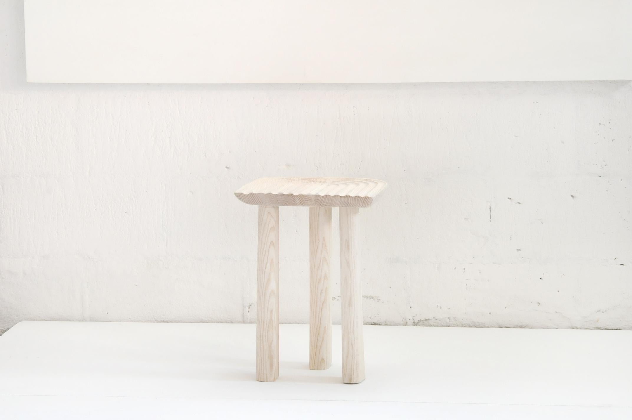 Contemporary Black Fingerprint Stool by Victor Hahner For Sale