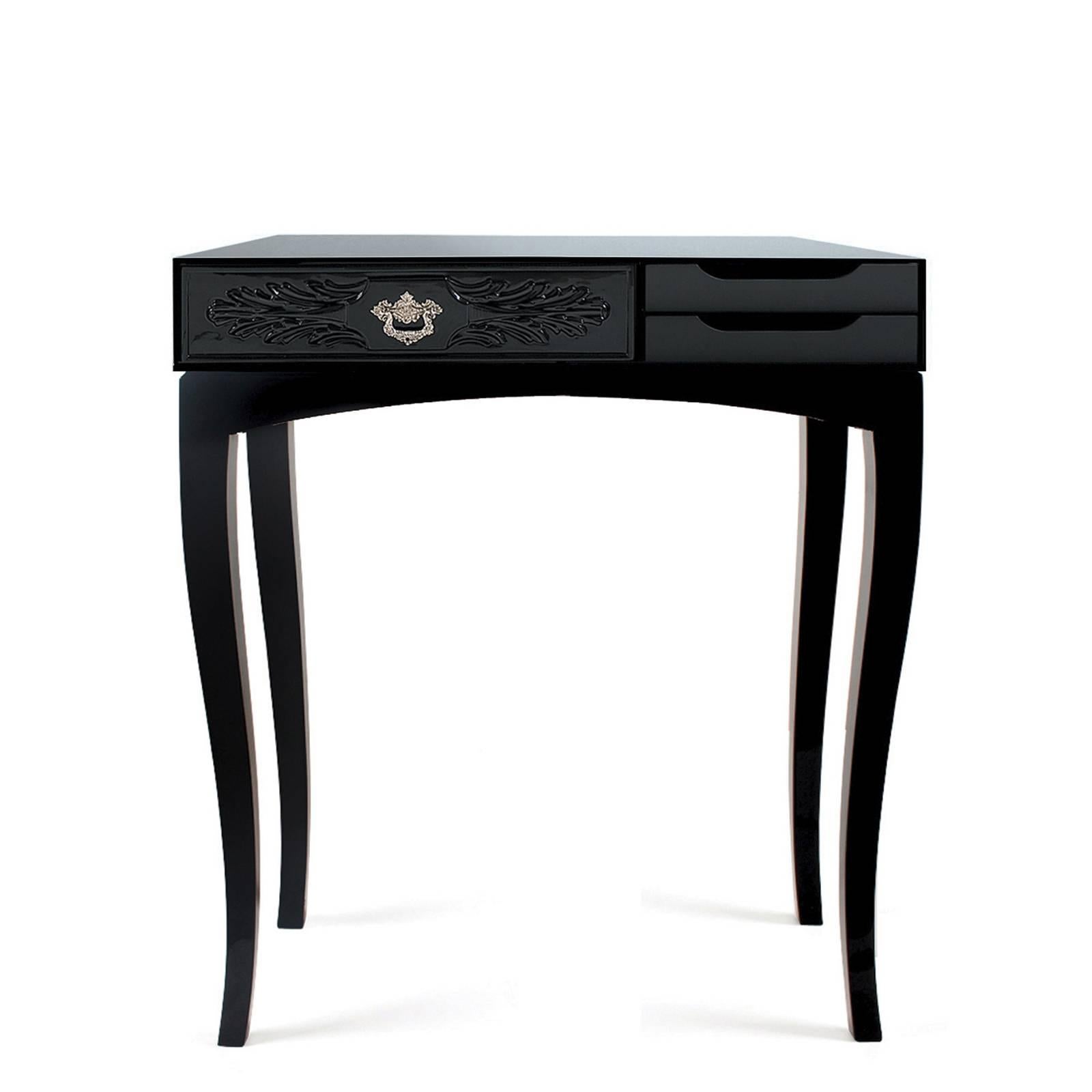 Contemporary Black Finishes Console Table For Sale