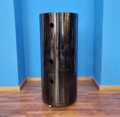 Black first edition modules by Anna Castelli Ferrieri for Kartell, 1960s