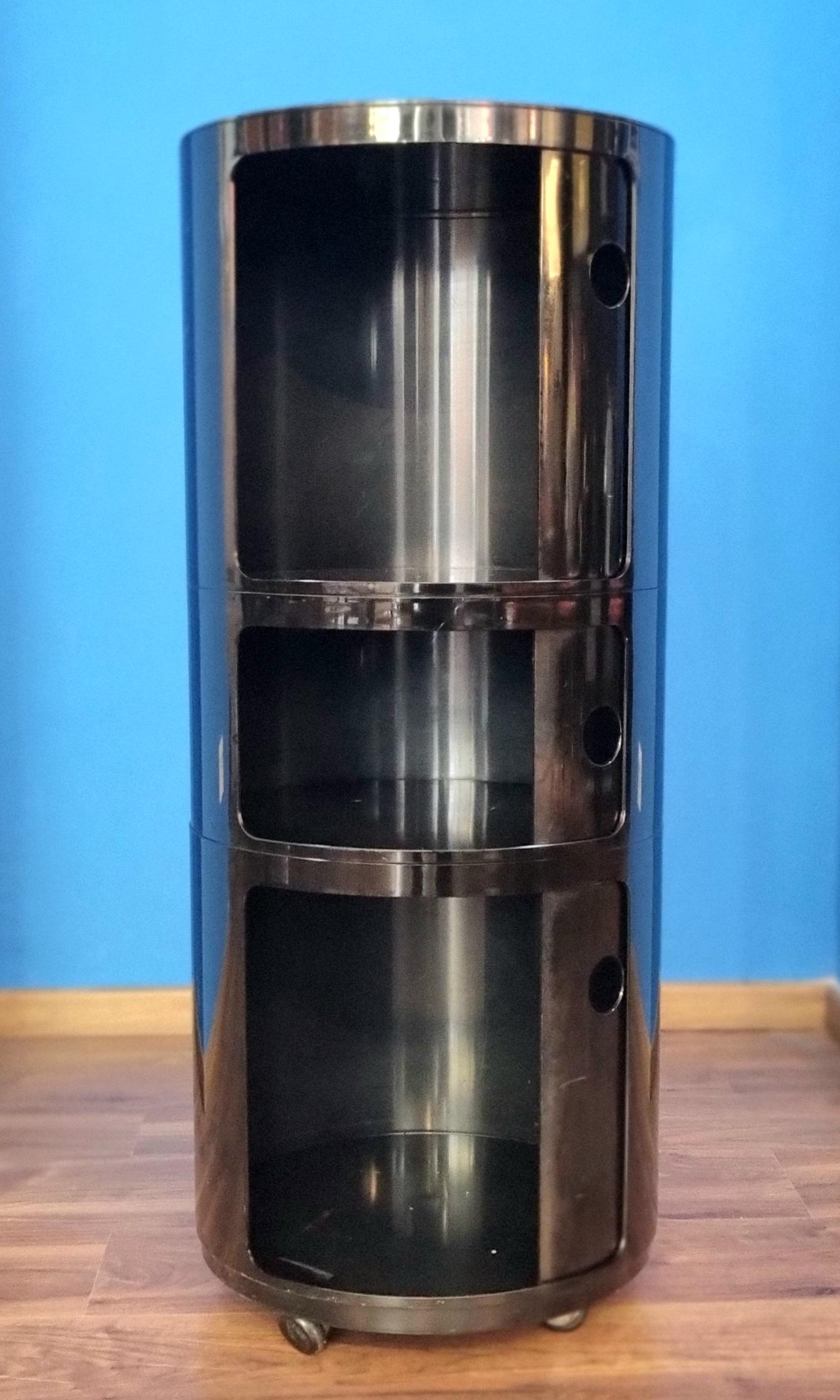 Early 17th Century Black first edition modules by Anna Castelli Ferrieri for Kartell, 1960s in vendita