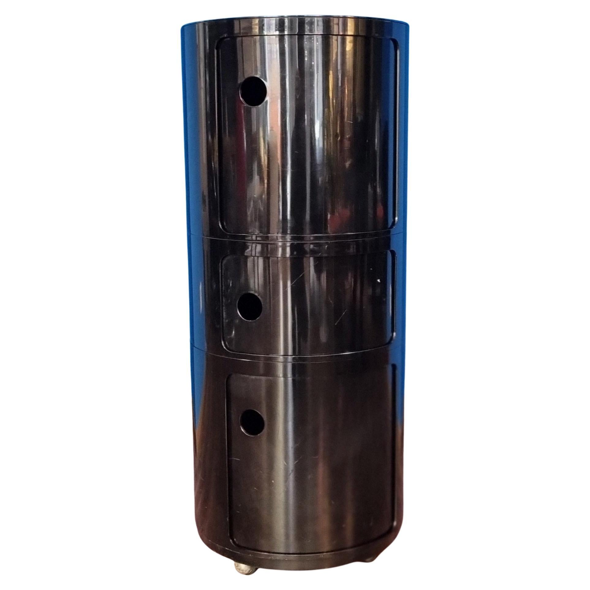 Schwarze Module in Erstausgabe von Anna Castelli Ferrieri für Kartell, 1960er Jahre