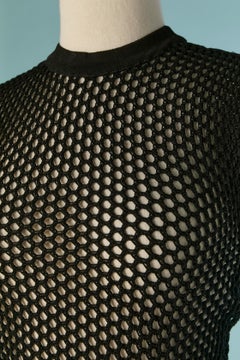 Black fishnet body-suit ALEXANDRE VAUTHIER