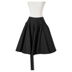 Black flair skirt in cotton Piqué with boned on the waist AlaÏa 