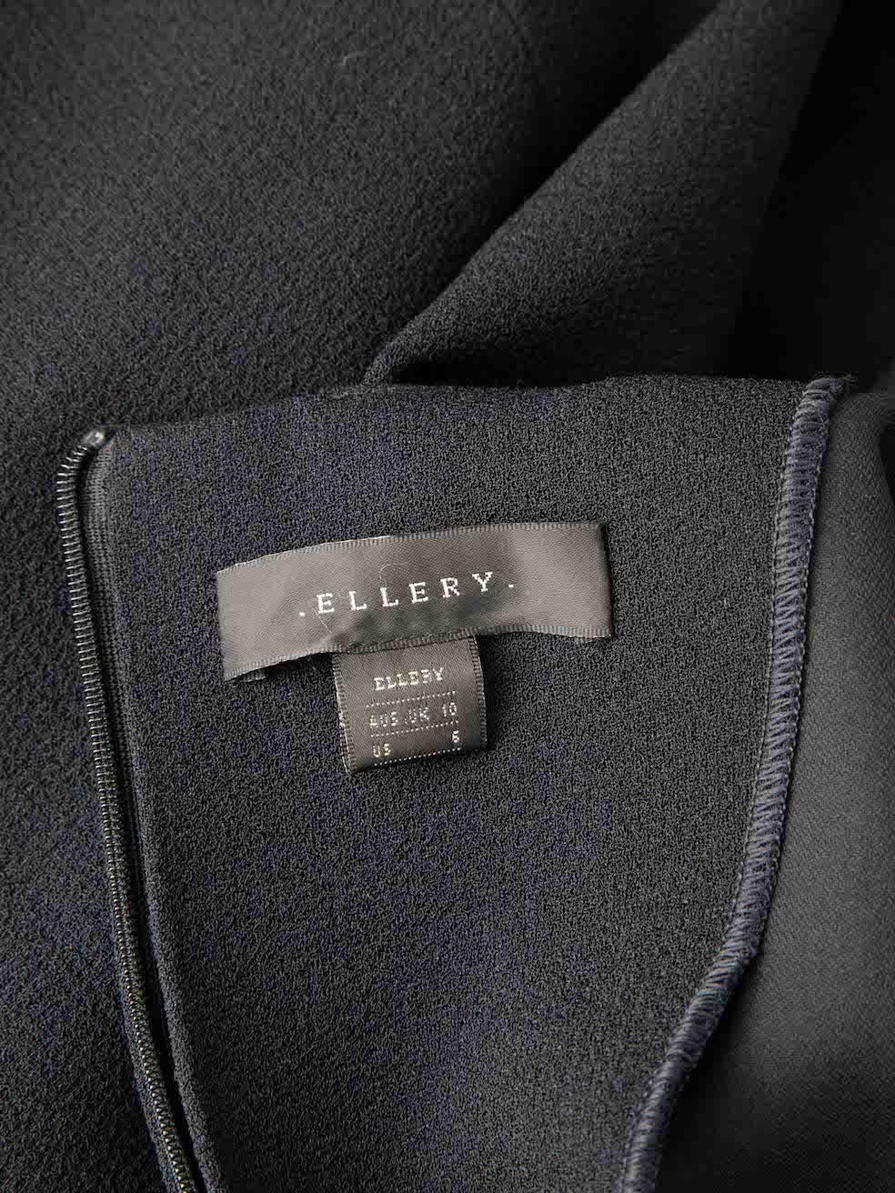 Women's Ellery Black Flared Sleeves Knee Length Dress Size M For Sale
