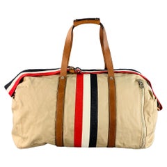 BLACK FLEECE Beige Mehrfarbig gestreift Seesack aus Segeltuch