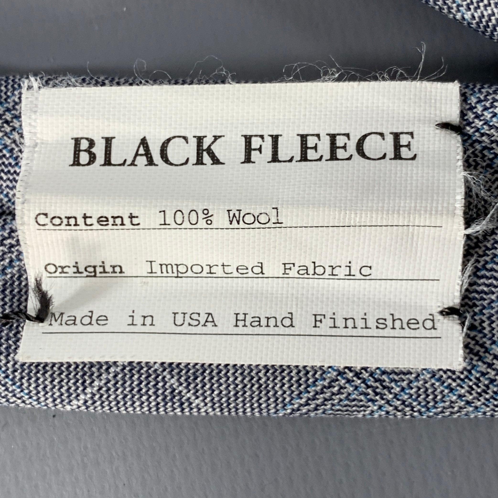 BLACK FLEECE Grey White Plaid Wool Skinny Tie In Excellent Condition For Sale In San Francisco, CA