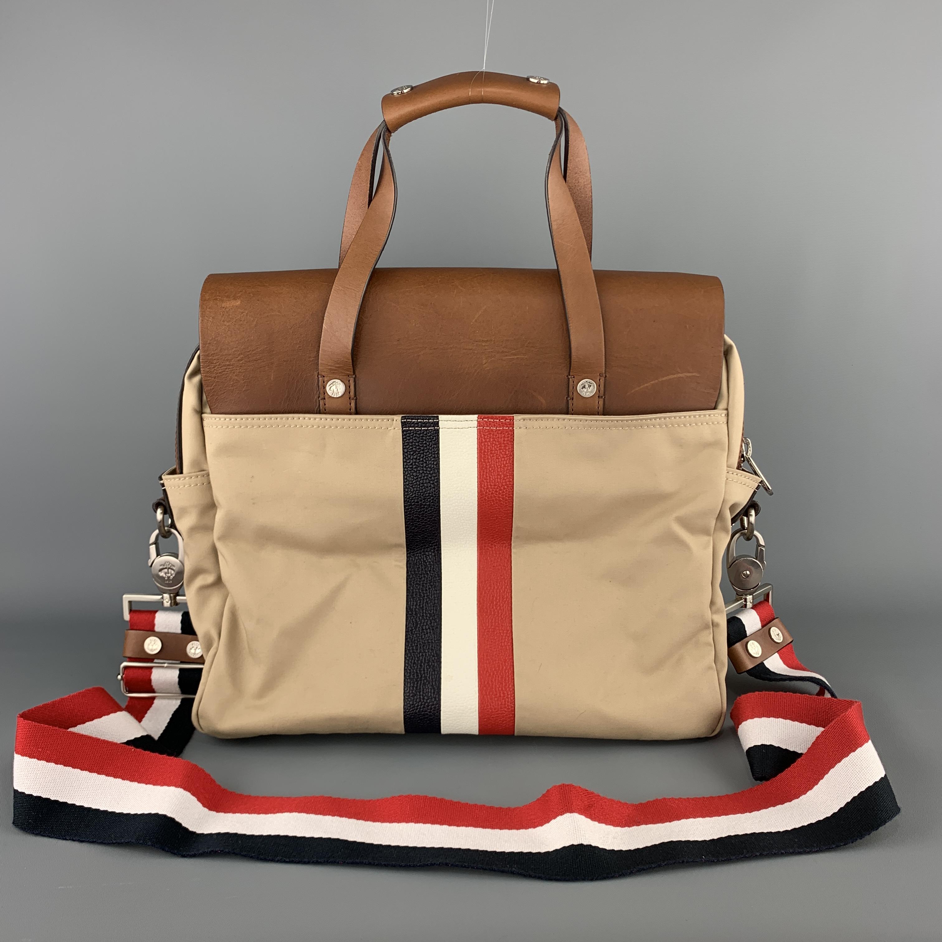 red and white striped bags