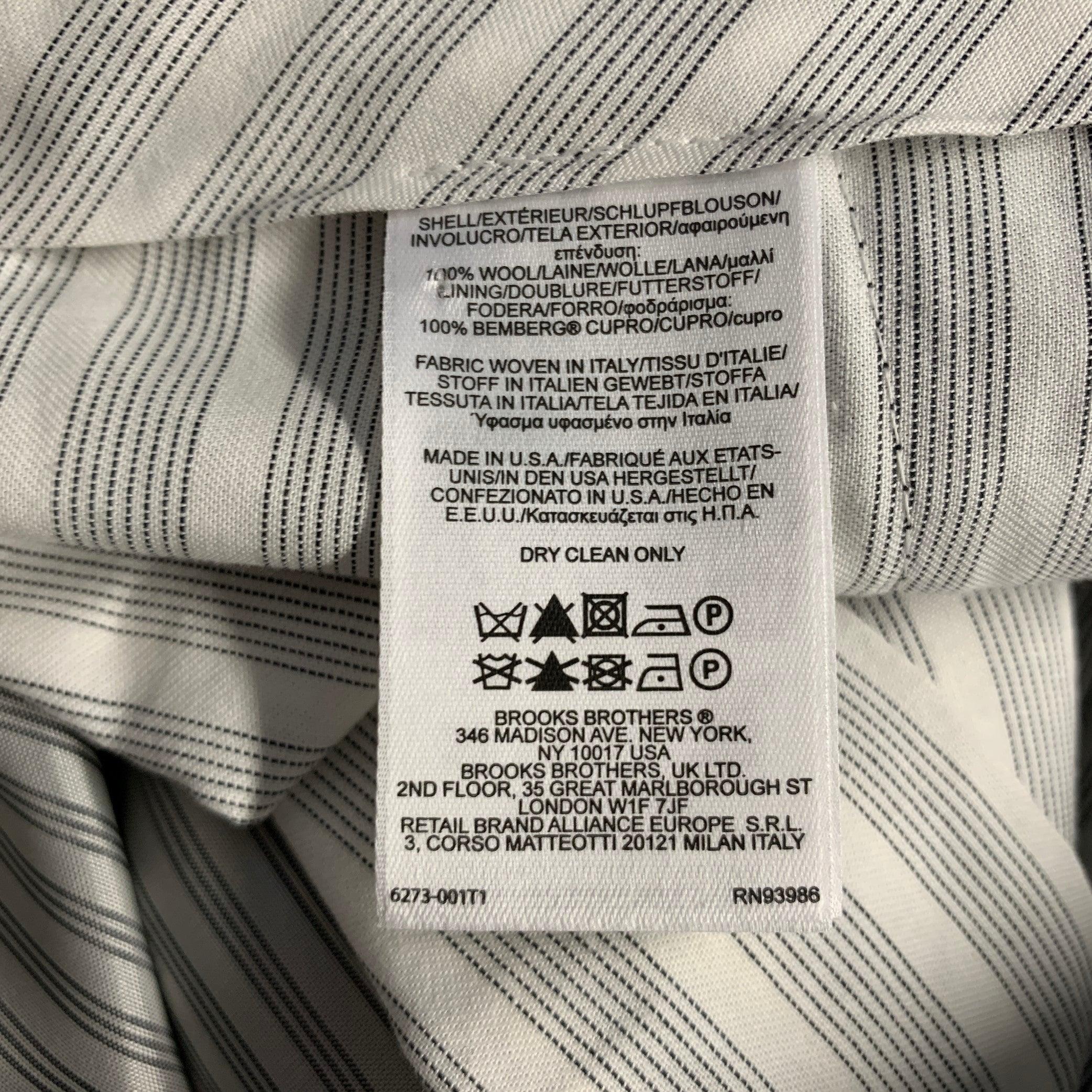 BLACK FLEECE Size 32 Black Wool Tuxedo Dress Pants For Sale 1