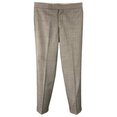 BLACK FLEECE Size 32 Grey Heather Wool Button Fly Dress Pants