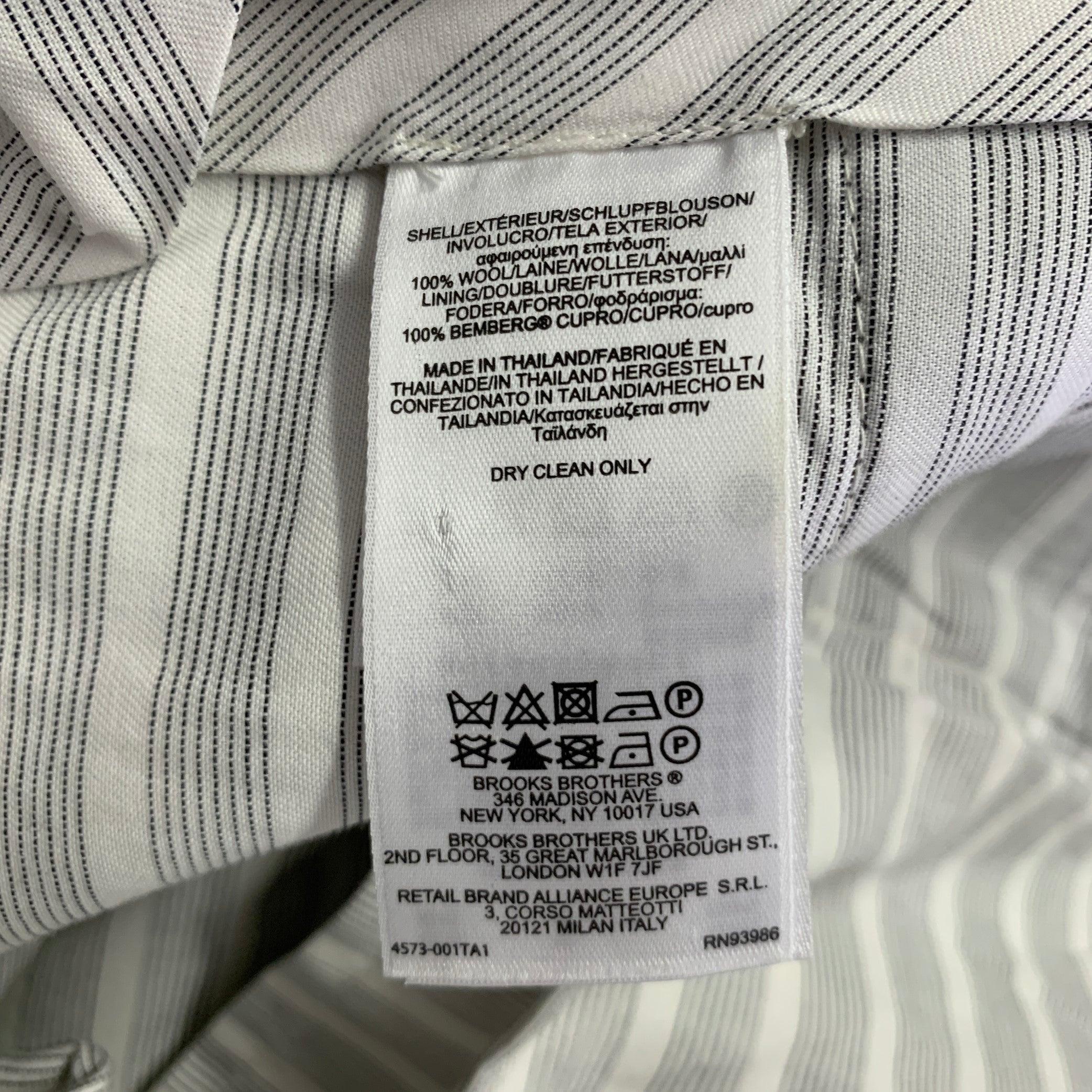 Men's BLACK FLEECE Size 32 Grey White Plaid Wool Button Fly Dress Pants