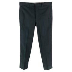 BLACK FLEECE Size 32 Navy Seersucker Cotton Tuxedo Dress Pants