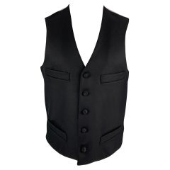 BLACK FLEECE Talla 38 Chaleco clásico de lana negra