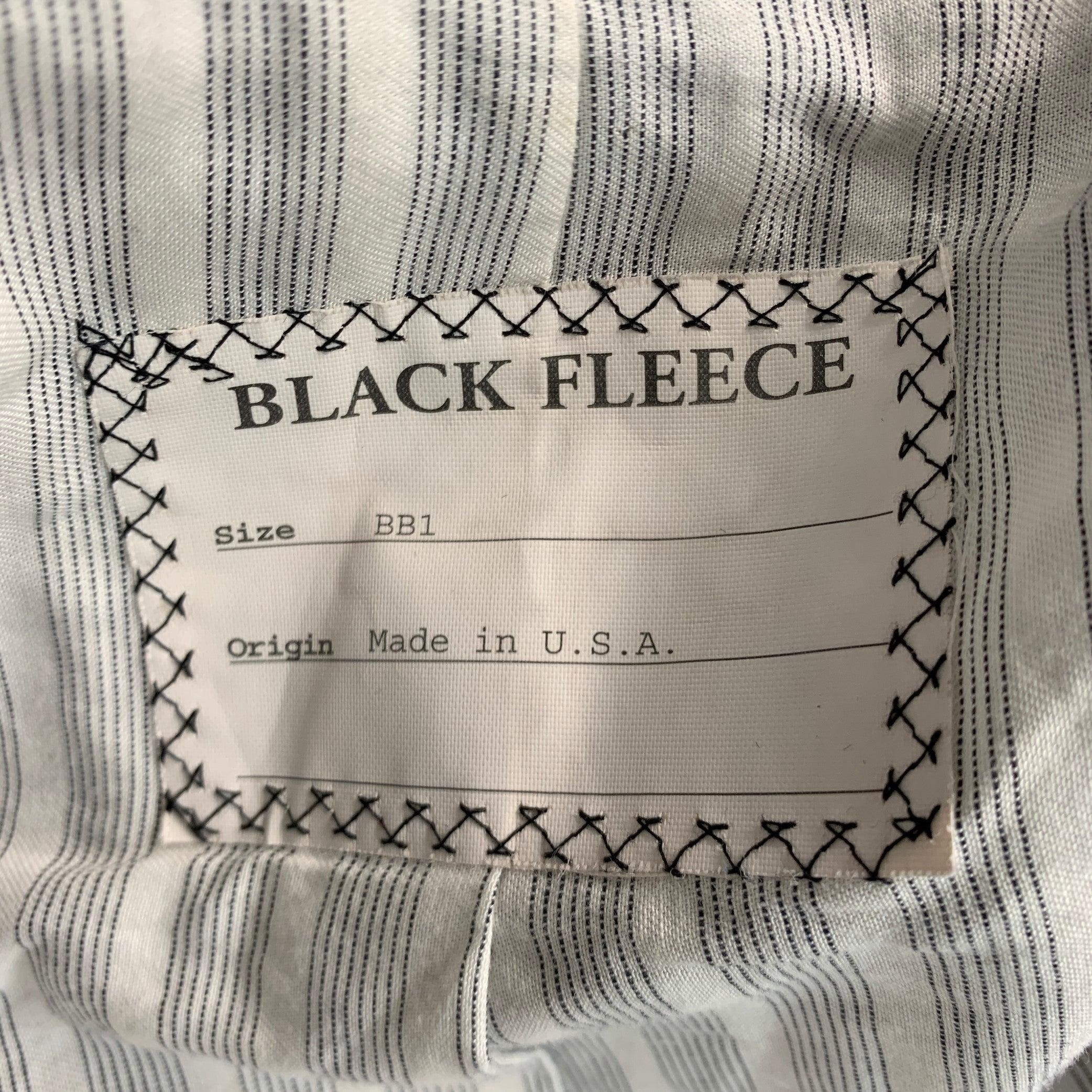 BLACK FLEECE Size 38 Black Wool Notch Lapel Sport Coat For Sale 1