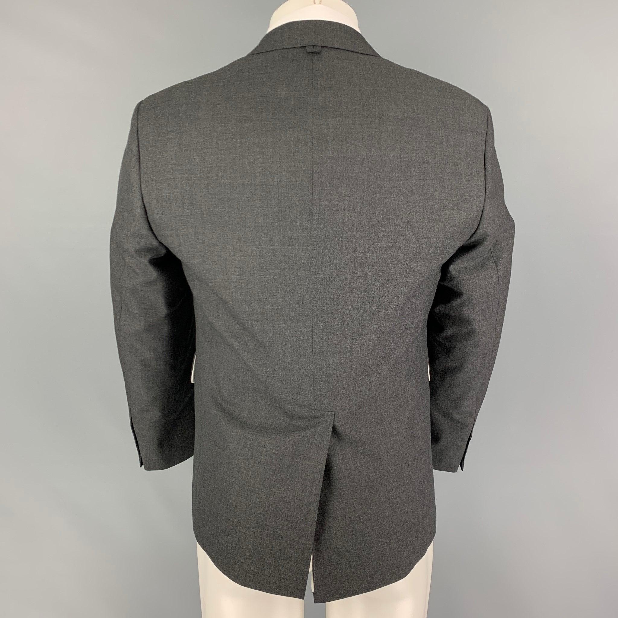 BLACK FLEECE Size 38 Dark Gray Wool Notch Lapel Sport Coat In Good Condition For Sale In San Francisco, CA