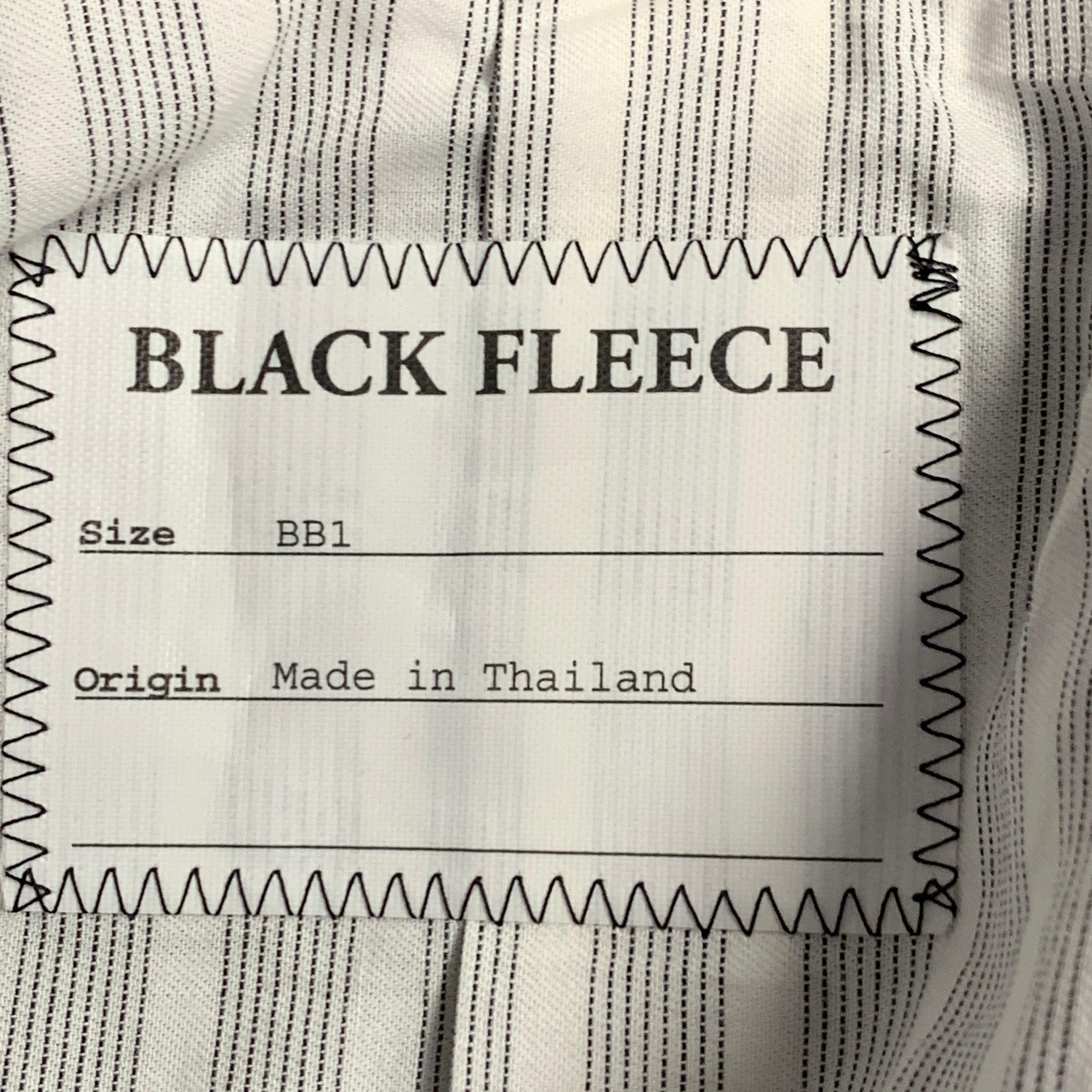 NEGRO FLEECE Talla 38 Gris Patrón Lana Solapa Muesca Abrigo Deportivo en venta 2