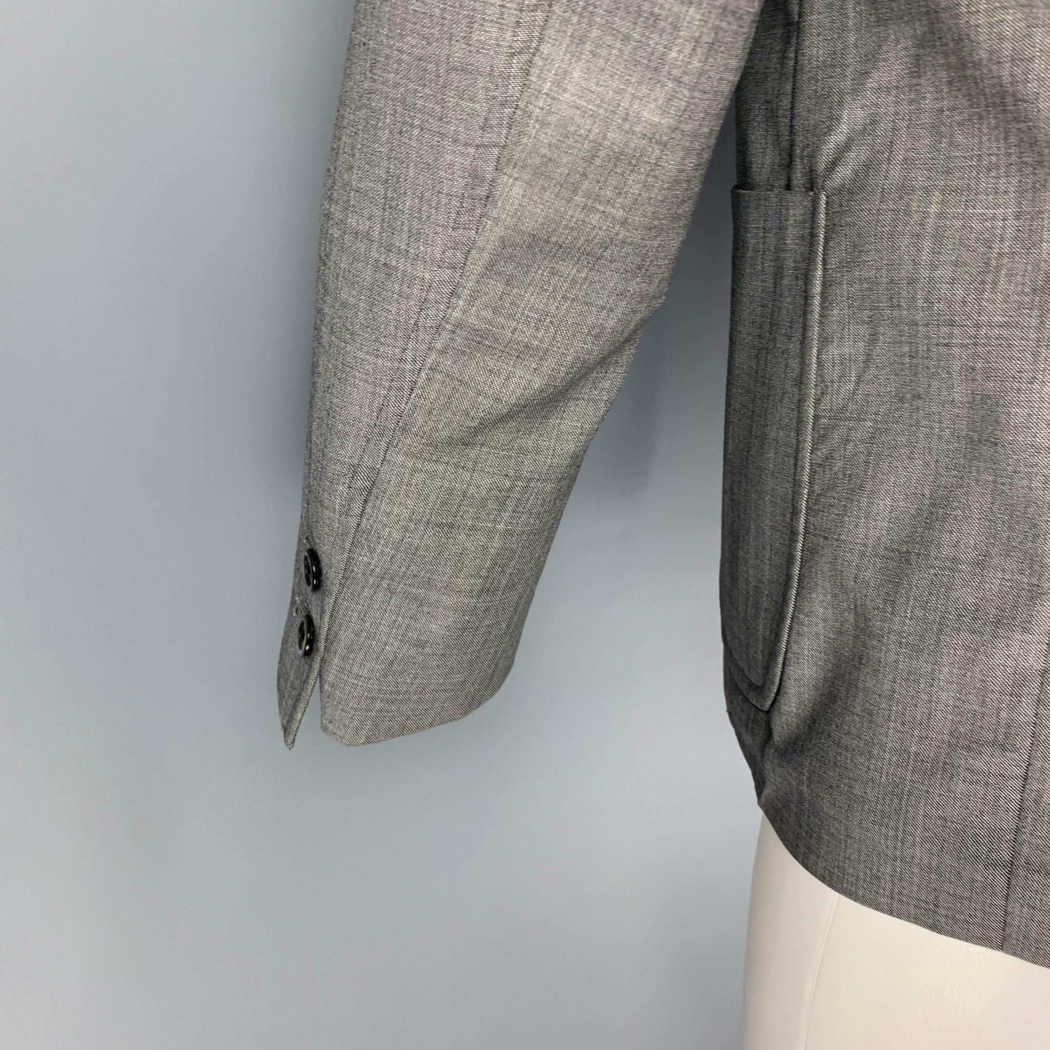 Men's BLACK FLEECE Size 38 Grey Wool Notch Lapel Sport Coat For Sale