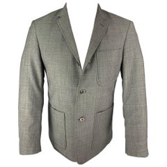 BLACK FLEECE Size 38 Grey Wool Notch Lapel Sport Coat