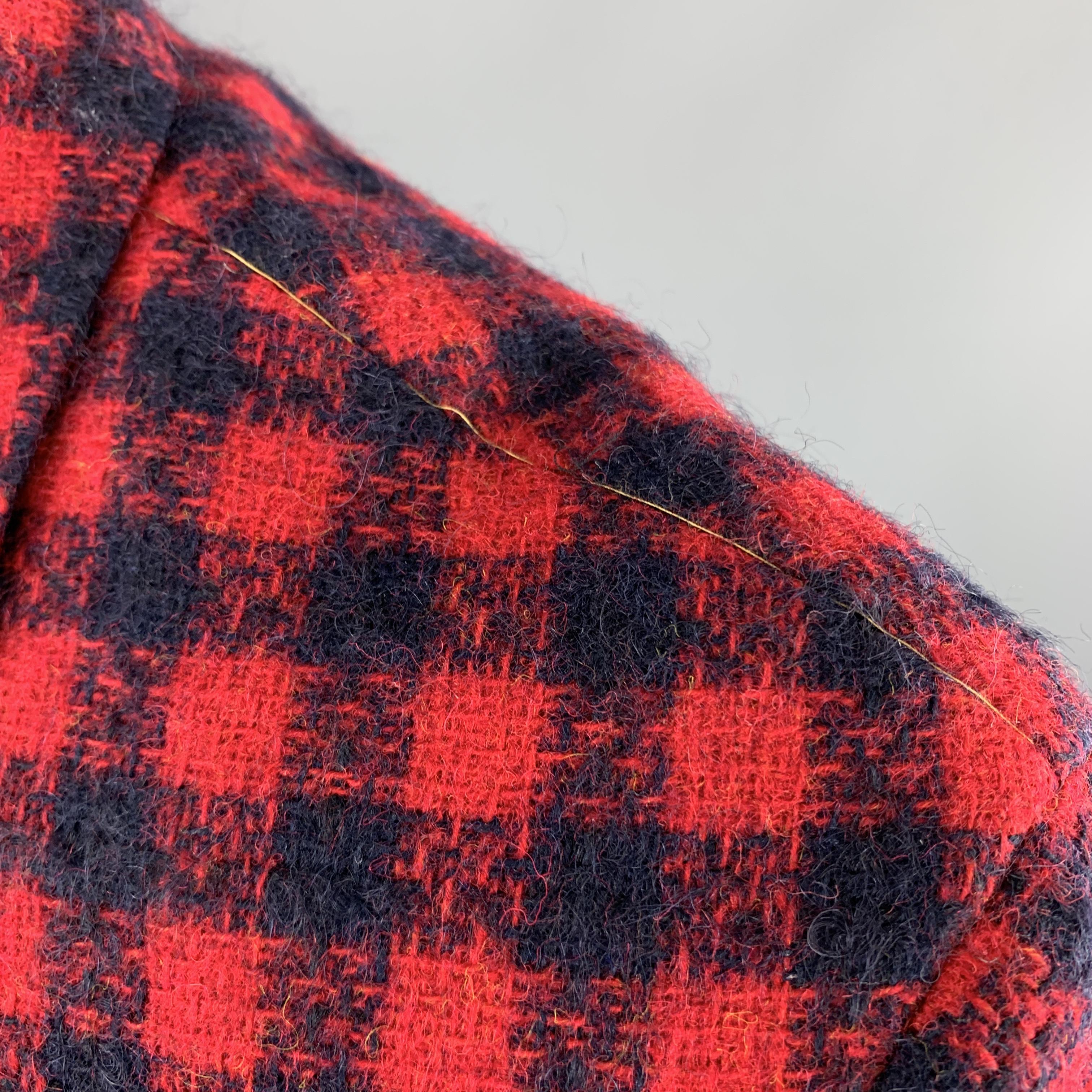checkered fleece jacket