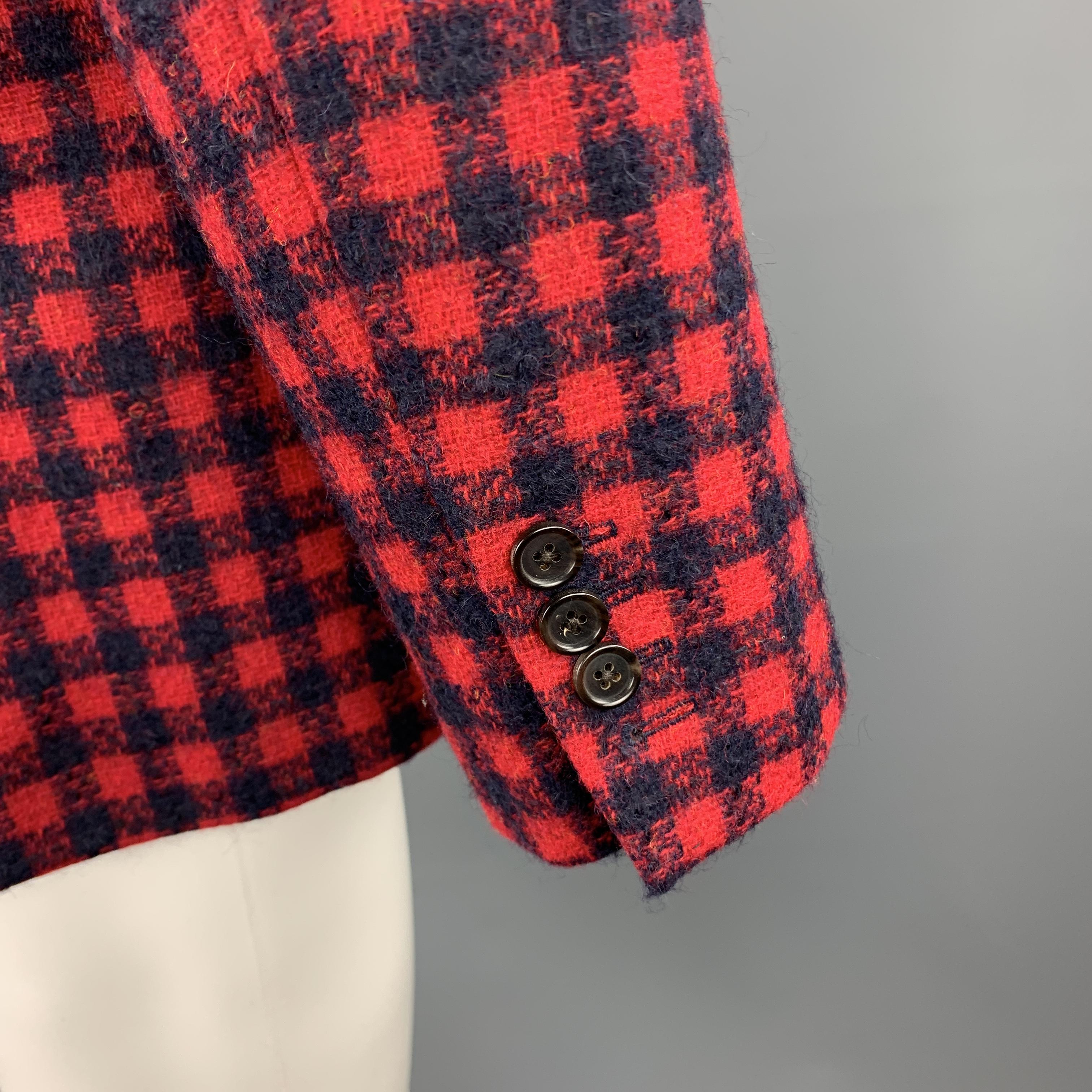 red and black checkered jacket